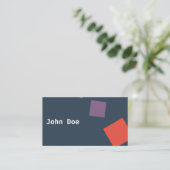 Geometrische moderne Visitenkarte (Stehend Vorderseite)