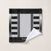 Geometrische Monogramm der modernen ästhetischen s Badhandtuch Set (Waschlappen)