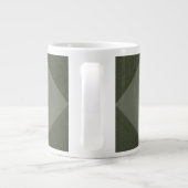 Geometrische Moosgrüne moderne Tasse (Rückseite)