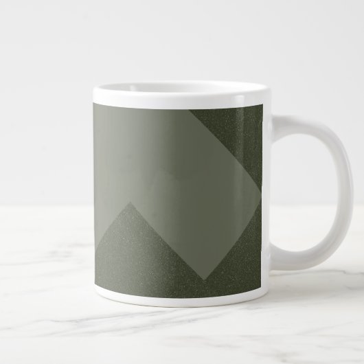 Geometrische Moosgrüne moderne Tasse (Rechts)
