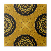Geometrische Mosaike aus Gold und Schwarz Fliese (Vorderseite)
