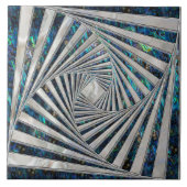 Geometrische Mosaikspirale - Perle der Abalone Fliese (Vorderseite)