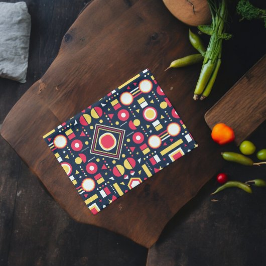 Geometrische Multicolorformen Geschirrtuch