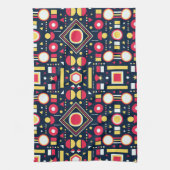 Geometrische Multicolorformen Geschirrtuch (Vertikal)