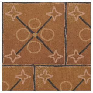 Geometrische Muster-Baumwolle Browns Stoff