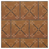 Geometrische Muster-Baumwolle Browns Stoff (Muster)