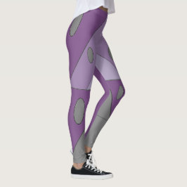 Geometrische Muster Dreieck Ovalen Lila Grau Funny Leggings