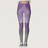Geometrische Muster Dreieck Ovalen Lila Grau Funny Leggings (Vorderseite)