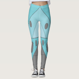 Geometrische Muster Dreiecke Blau Türkis Funny Leggings