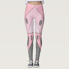 Geometrische Muster Dreiecke Ovalen Pink Grau Funn Leggings