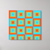 Geometrische Muster Farbe Türkis Orange Leinwanddruck (Vorderseite)