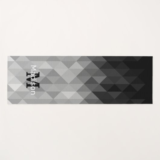 geometrische Muster für graue Dreiecke Yogamatte (Vorderseite (Horizontal))