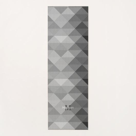 geometrische Muster für graue Dreiecke Yogamatte (Vorderseite)