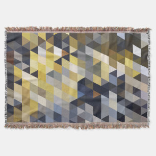 Geometrische Muster gelbe und blaue Dreiecke Decke