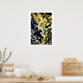 Geometrische Muster | Gelbe und blaue Hexagonen Poster (Küche)