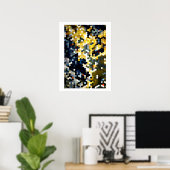 Geometrische Muster | Gelbe und blaue Hexagonen Poster (Heimbüro)