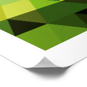 Geometrische Muster | Grüne Dreiecke Poster (Ecke)