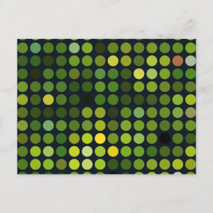 Geometrische Muster   Grüne Kreise Postkarte