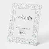 Geometrische Muster Hochzeitkarten und Geschenke Sockelschild (Vorderseite)