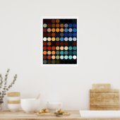 Geometrische Muster | Mehrfarbige Kreise Poster (Küche)