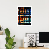 Geometrische Muster | Mehrfarbige Kreise Poster (Heimbüro)