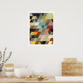 Geometrische Muster | Multicolor-Dreiecke Poster (Küche)
