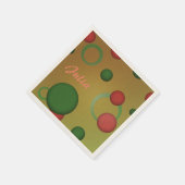 Geometrische Muster Punkte Kreise auf Golden any N Serviette (Ecke)