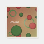 Geometrische Muster Punkte Kreise auf rosa beliebi Serviette (Vorderseite)