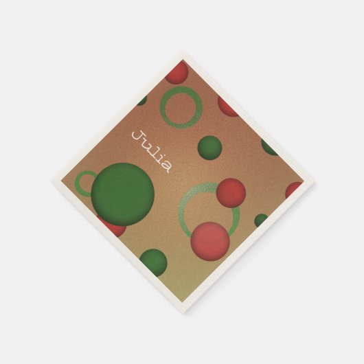 Geometrische Muster Punkte Kreise auf rosa beliebi Serviette (Ecke)