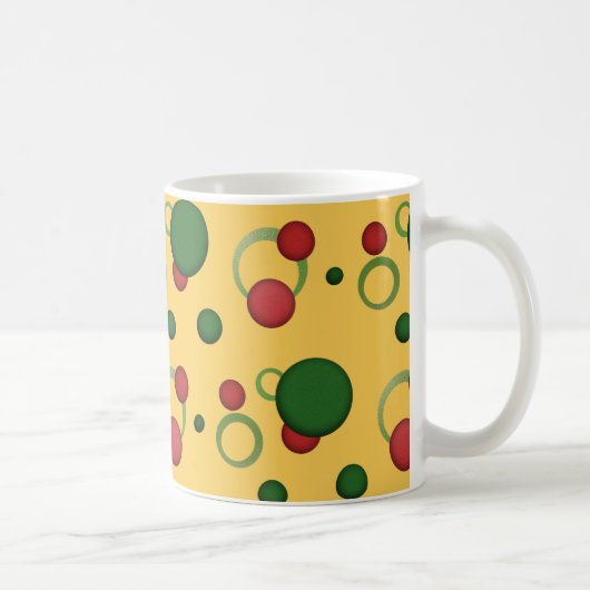 Geometrische Muster Punkte Kreise für jede Farbe Tasse (Rechts)