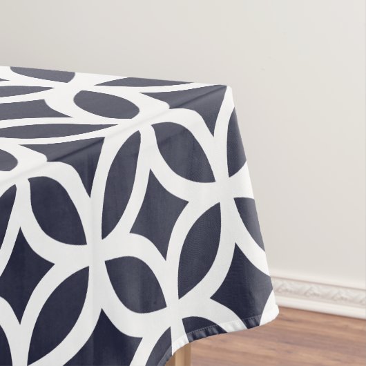 Geometrische Muster-Tischdecke im klassischen Blau Tischdecke (Beispiel)