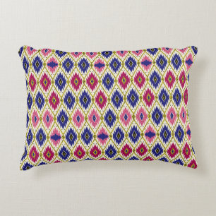 Geometrische Muster: Traditionelle Textile Illustr Dekokissen