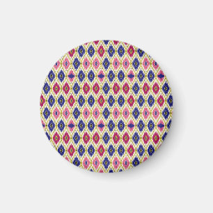 Geometrische Muster: Traditionelle Textile Illustr Magnet