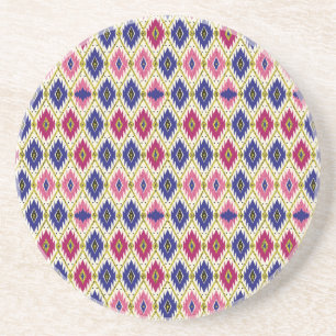 Geometrische Muster: Traditionelle Textilillustrat Getränkeuntersetzer