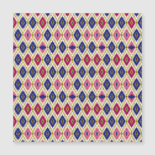 Geometrische Muster: Traditionelle Textilillustrat Magnetkarte