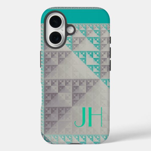 Geometrische Muster und benutzerdefinierte Monogra Case-Mate iPhone Hülle (Rückseite)