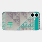 Geometrische Muster und benutzerdefinierte Monogra Case-Mate iPhone Hülle (Rückseite (Horizontal))