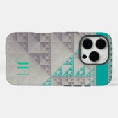 Geometrische Muster und benutzerdefinierte Monogra Case-Mate iPhone Hülle (Rückseite (Horizontal))