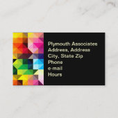 Geometrische Muster Vector farbige Visitenkarte (Rückseite)