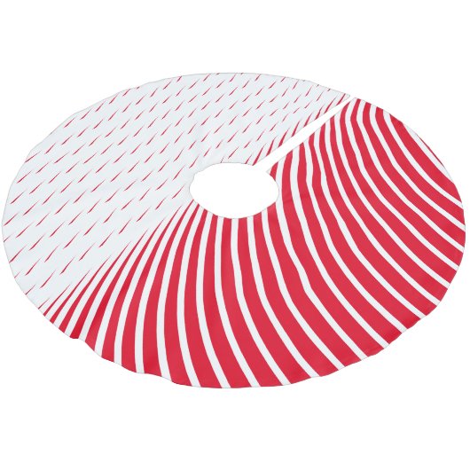 Geometrische Muster Weihnachtsrot Abstrakt Polyester Weihnachtsbaumdecke (Schrägansicht)