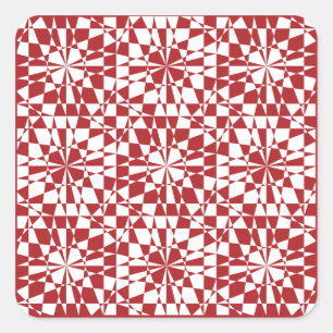 Geometrische Musteraufkleber Quadratischer Aufkleber