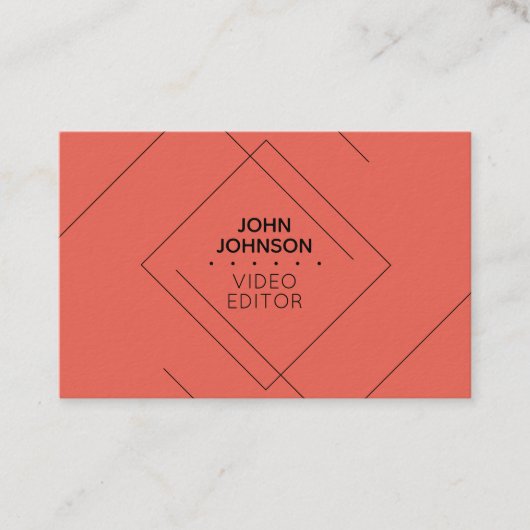 Geometrische Musterlinie künstlerisches modernes Visitenkarte (Vorderseite)