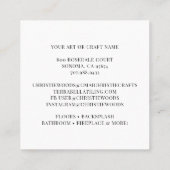 Geometrische Musterquadrat-Visitenkarte Quadratische Visitenkarte (Rückseite)