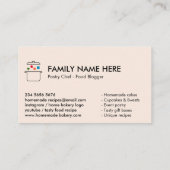 geometrische Nahrung in Keks Visitenkarte (Rückseite)