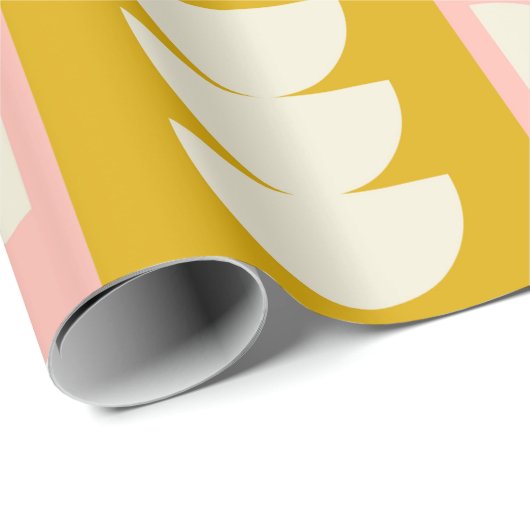 geometrische Naht Mitte des Jahrhunderts im modern Geschenkpapier (Rolleneckpunkt)