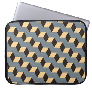 geometrische nahtlose Kachel mit kubischer Treppe Laptopschutzhülle