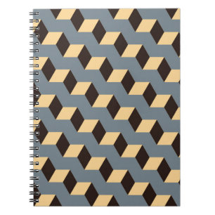geometrische nahtlose Kachel mit kubischer Treppe Notizblock