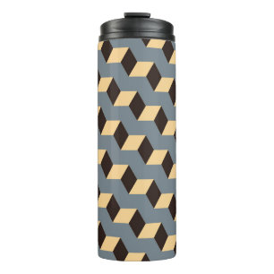 geometrische nahtlose Kachel mit kubischer Treppe Thermosbecher