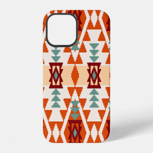 Geometrische Nahtlose Muster im indianischen Stil iPhone 12 Hülle