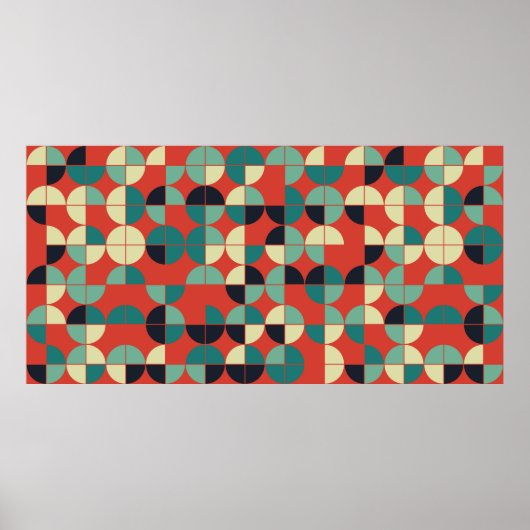 geometrische nahtlose Musterkonstruktion Poster (Vorne)